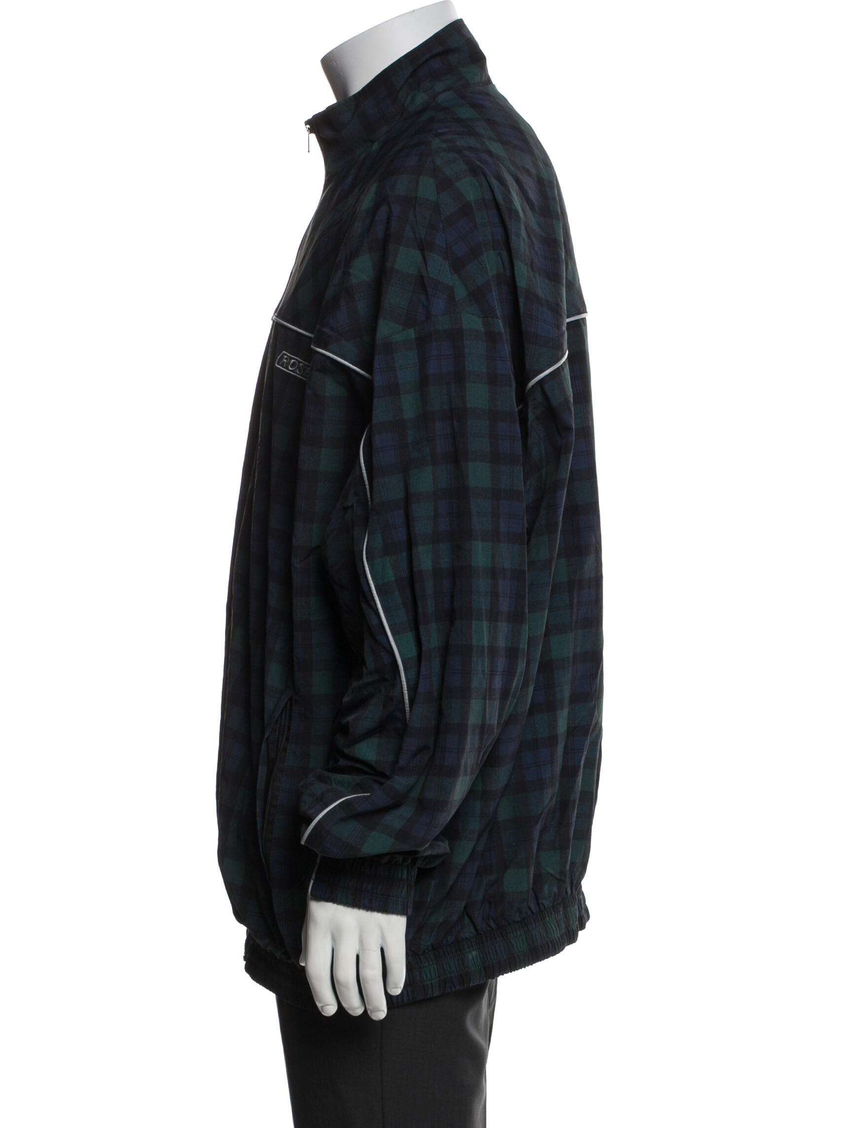 Martine Rose Plaid Print Windbreaker